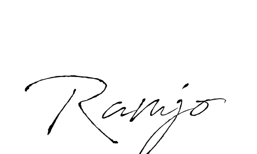 if you are searching for the best signature style for your name Ramjo. so please give up your signature search. here we have designed multiple signature styles  using Antro_Vectra. Ramjo signature style 6 images and pictures png