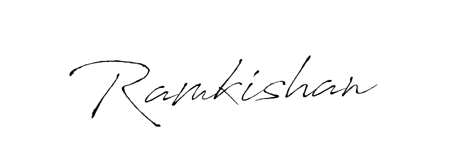 How to make Ramkishan name signature. Use Antro_Vectra style for creating short signs online. This is the latest handwritten sign. Ramkishan signature style 6 images and pictures png