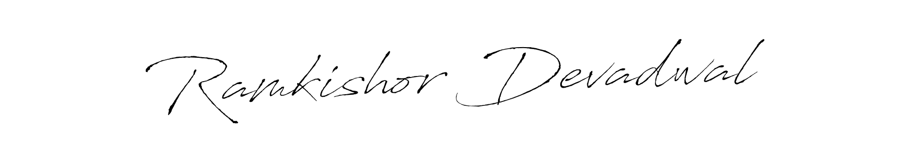 Antro_Vectra is a professional signature style that is perfect for those who want to add a touch of class to their signature. It is also a great choice for those who want to make their signature more unique. Get Ramkishor Devadwal name to fancy signature for free. Ramkishor Devadwal signature style 6 images and pictures png