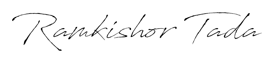 Similarly Antro_Vectra is the best handwritten signature design. Signature creator online. You can use it as an online autograph creator for name Ramkishor Tada. Ramkishor Tada signature style 6 images and pictures png