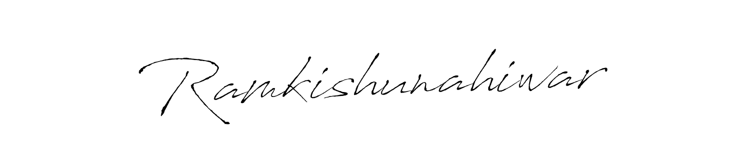 Design your own signature with our free online signature maker. With this signature software, you can create a handwritten (Antro_Vectra) signature for name Ramkishunahiwar. Ramkishunahiwar signature style 6 images and pictures png