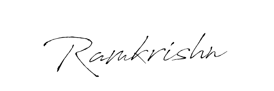 How to make Ramkrishn name signature. Use Antro_Vectra style for creating short signs online. This is the latest handwritten sign. Ramkrishn signature style 6 images and pictures png