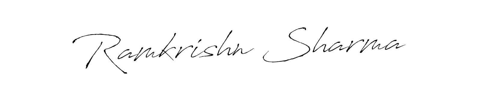 Make a beautiful signature design for name Ramkrishn Sharma. With this signature (Antro_Vectra) style, you can create a handwritten signature for free. Ramkrishn Sharma signature style 6 images and pictures png