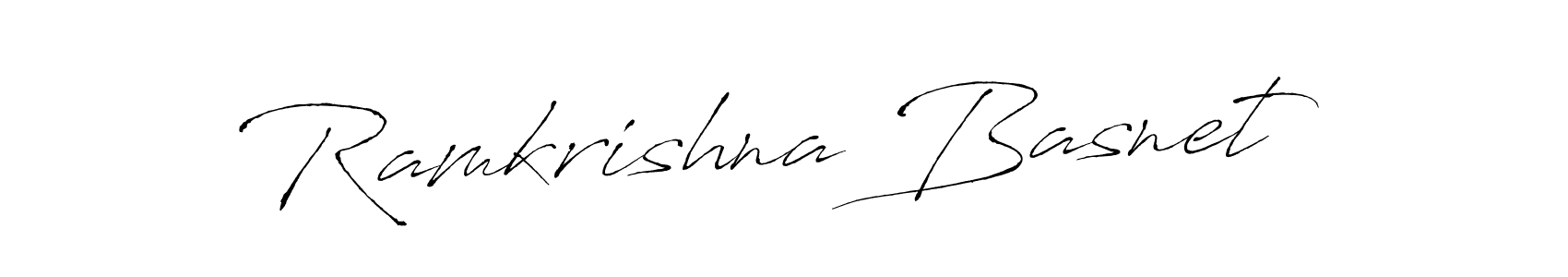 Create a beautiful signature design for name Ramkrishna Basnet. With this signature (Antro_Vectra) fonts, you can make a handwritten signature for free. Ramkrishna Basnet signature style 6 images and pictures png