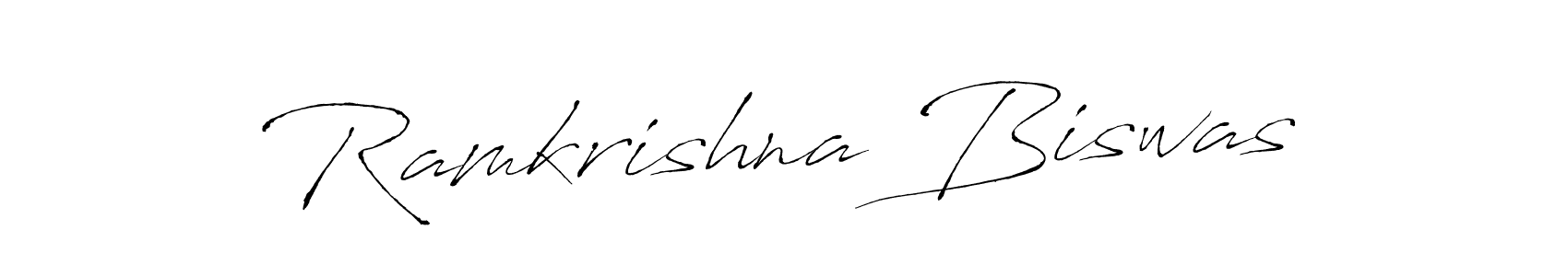 Make a beautiful signature design for name Ramkrishna Biswas. With this signature (Antro_Vectra) style, you can create a handwritten signature for free. Ramkrishna Biswas signature style 6 images and pictures png