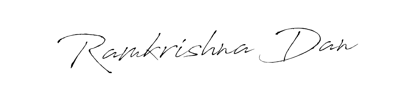 How to make Ramkrishna Dan name signature. Use Antro_Vectra style for creating short signs online. This is the latest handwritten sign. Ramkrishna Dan signature style 6 images and pictures png