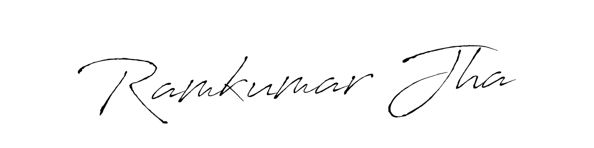 Create a beautiful signature design for name Ramkumar Jha. With this signature (Antro_Vectra) fonts, you can make a handwritten signature for free. Ramkumar Jha signature style 6 images and pictures png