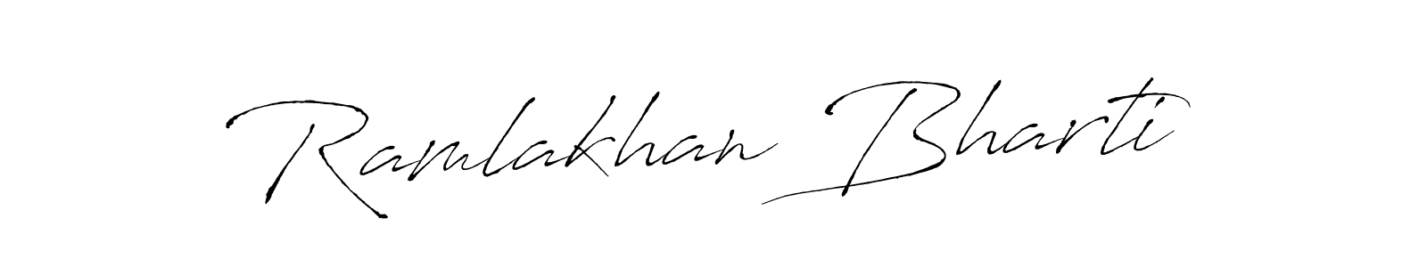 Make a beautiful signature design for name Ramlakhan Bharti. With this signature (Antro_Vectra) style, you can create a handwritten signature for free. Ramlakhan Bharti signature style 6 images and pictures png