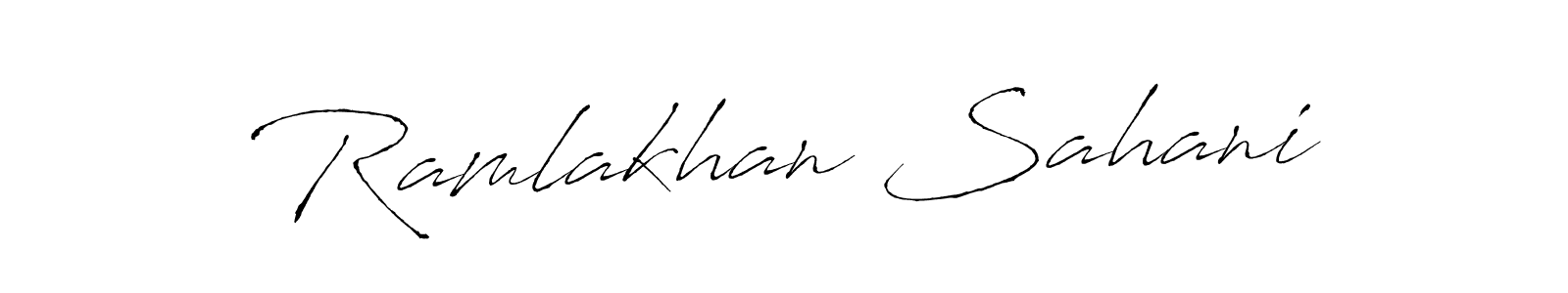 Ramlakhan Sahani stylish signature style. Best Handwritten Sign (Antro_Vectra) for my name. Handwritten Signature Collection Ideas for my name Ramlakhan Sahani. Ramlakhan Sahani signature style 6 images and pictures png