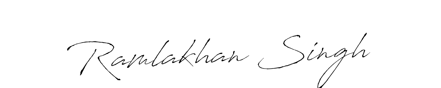 How to make Ramlakhan Singh name signature. Use Antro_Vectra style for creating short signs online. This is the latest handwritten sign. Ramlakhan Singh signature style 6 images and pictures png