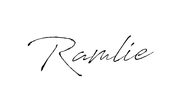 Use a signature maker to create a handwritten signature online. With this signature software, you can design (Antro_Vectra) your own signature for name Ramlie. Ramlie signature style 6 images and pictures png