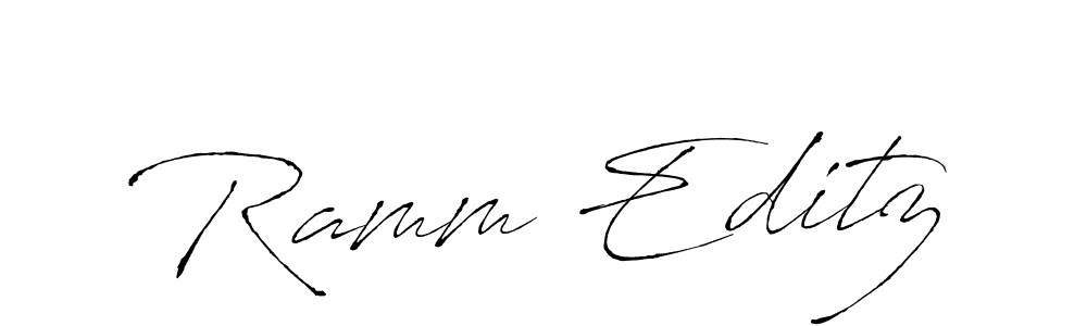 The best way (Antro_Vectra) to make a short signature is to pick only two or three words in your name. The name Ramm Editz include a total of six letters. For converting this name. Ramm Editz signature style 6 images and pictures png