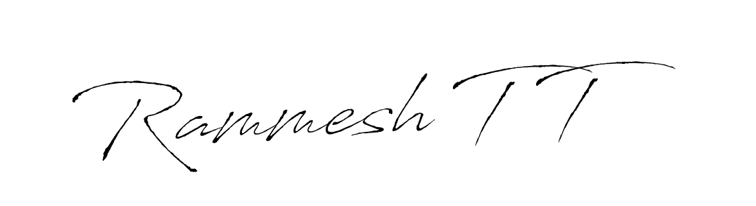 Make a beautiful signature design for name Rammesh T T. With this signature (Antro_Vectra) style, you can create a handwritten signature for free. Rammesh T T signature style 6 images and pictures png