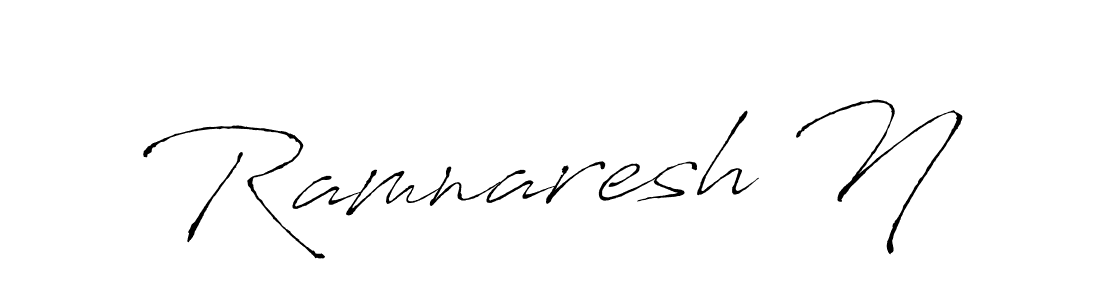 Make a beautiful signature design for name Ramnaresh N. With this signature (Antro_Vectra) style, you can create a handwritten signature for free. Ramnaresh N signature style 6 images and pictures png