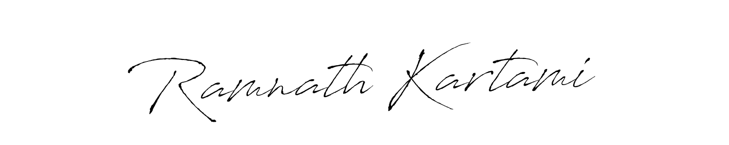 How to make Ramnath Kartami name signature. Use Antro_Vectra style for creating short signs online. This is the latest handwritten sign. Ramnath Kartami signature style 6 images and pictures png