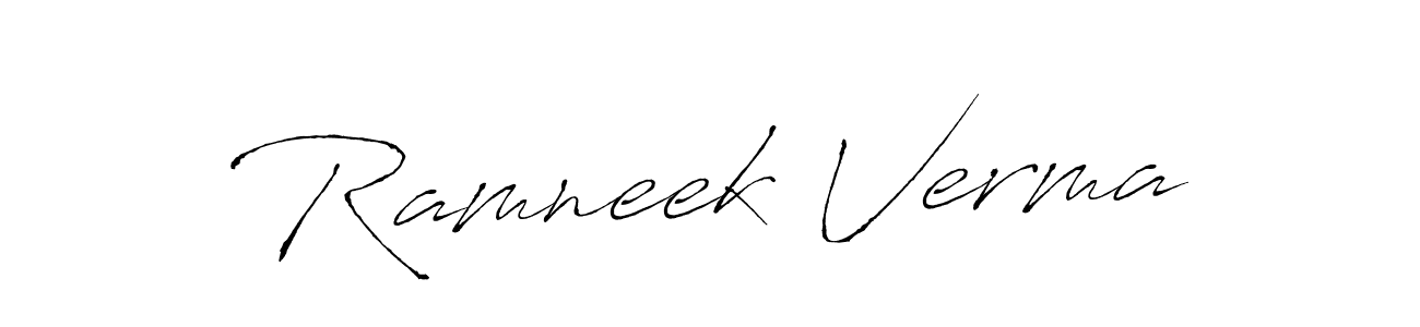 Ramneek Verma stylish signature style. Best Handwritten Sign (Antro_Vectra) for my name. Handwritten Signature Collection Ideas for my name Ramneek Verma. Ramneek Verma signature style 6 images and pictures png