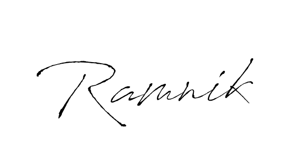 Create a beautiful signature design for name Ramnik. With this signature (Antro_Vectra) fonts, you can make a handwritten signature for free. Ramnik signature style 6 images and pictures png