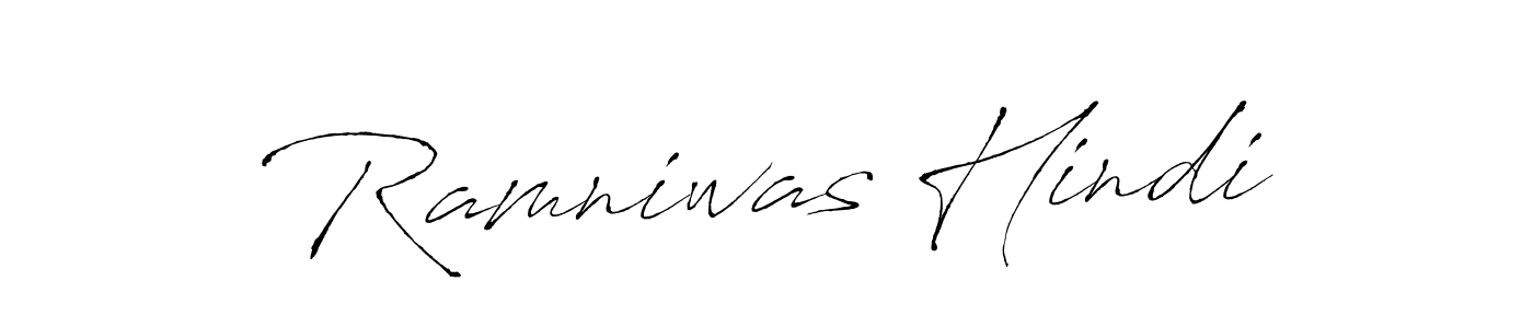 Design your own signature with our free online signature maker. With this signature software, you can create a handwritten (Antro_Vectra) signature for name Ramniwas Hindi. Ramniwas Hindi signature style 6 images and pictures png