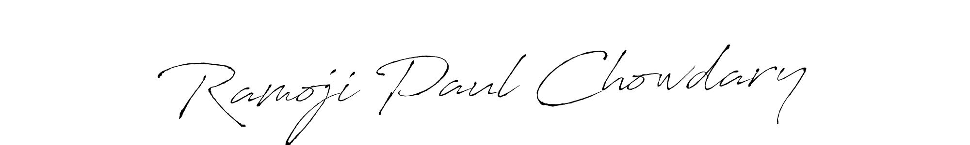 Create a beautiful signature design for name Ramoji Paul Chowdary. With this signature (Antro_Vectra) fonts, you can make a handwritten signature for free. Ramoji Paul Chowdary signature style 6 images and pictures png