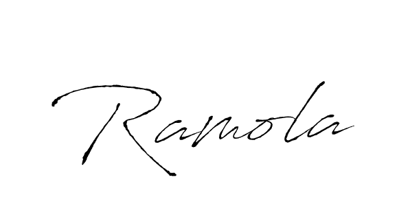 Design your own signature with our free online signature maker. With this signature software, you can create a handwritten (Antro_Vectra) signature for name Ramola. Ramola signature style 6 images and pictures png