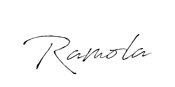 Make a beautiful signature design for name Ramola. With this signature (Antro_Vectra) style, you can create a handwritten signature for free. Ramola signature style 6 images and pictures png