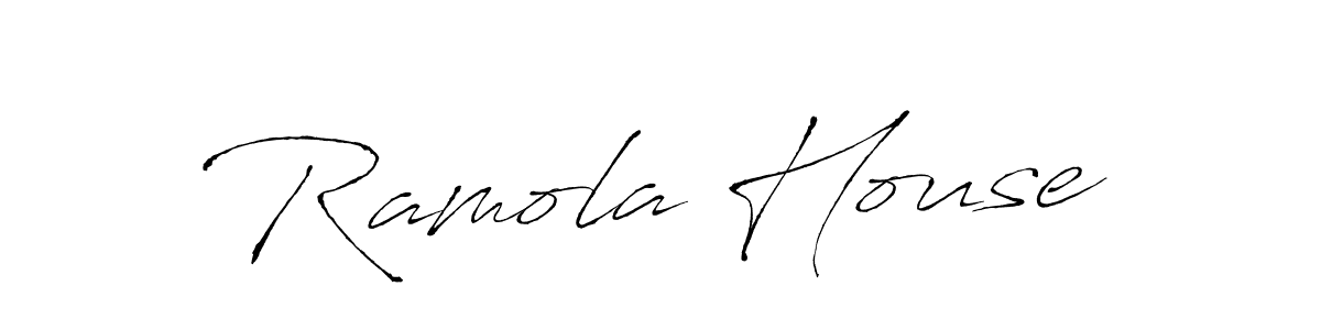 You should practise on your own different ways (Antro_Vectra) to write your name (Ramola House) in signature. don't let someone else do it for you. Ramola House signature style 6 images and pictures png