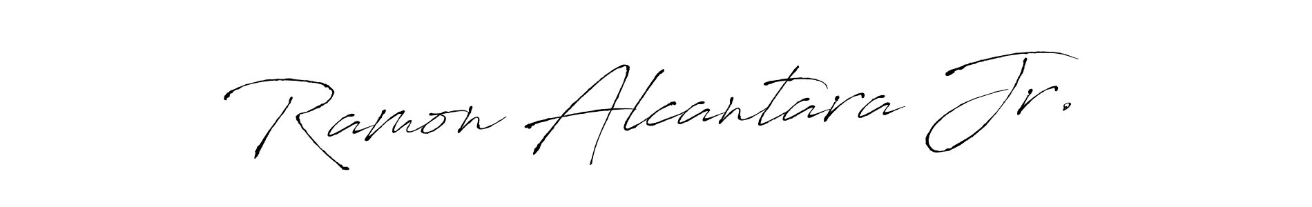 How to make Ramon Alcantara Jr. name signature. Use Antro_Vectra style for creating short signs online. This is the latest handwritten sign. Ramon Alcantara Jr. signature style 6 images and pictures png