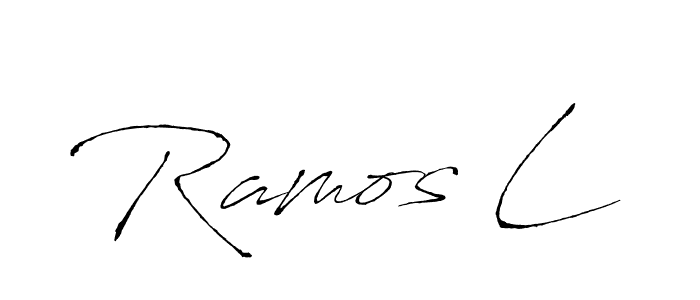 Use a signature maker to create a handwritten signature online. With this signature software, you can design (Antro_Vectra) your own signature for name Ramos L. Ramos L signature style 6 images and pictures png