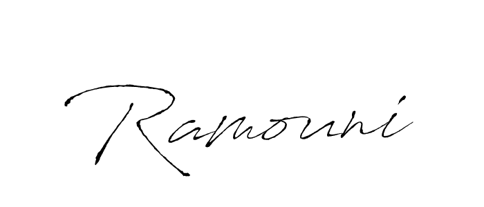 Make a beautiful signature design for name Ramouni. With this signature (Antro_Vectra) style, you can create a handwritten signature for free. Ramouni signature style 6 images and pictures png