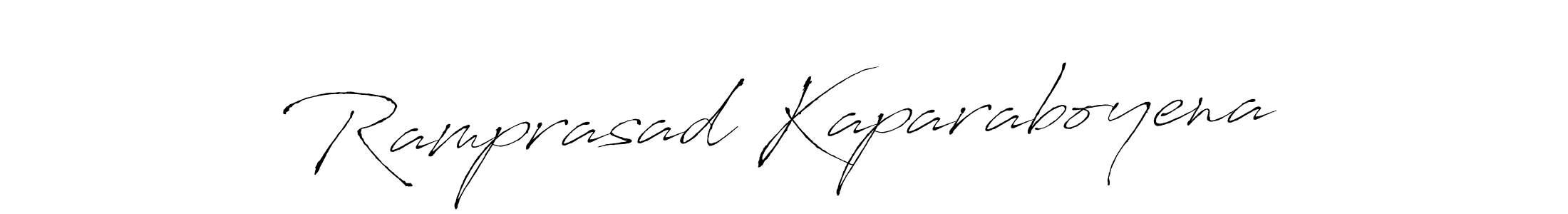 It looks lik you need a new signature style for name Ramprasad Kaparaboyena. Design unique handwritten (Antro_Vectra) signature with our free signature maker in just a few clicks. Ramprasad Kaparaboyena signature style 6 images and pictures png