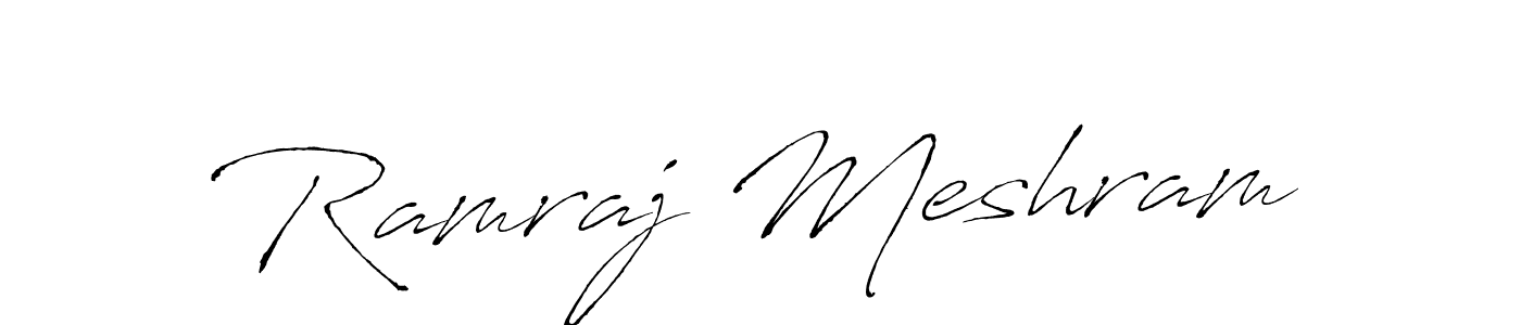 How to make Ramraj Meshram signature? Antro_Vectra is a professional autograph style. Create handwritten signature for Ramraj Meshram name. Ramraj Meshram signature style 6 images and pictures png