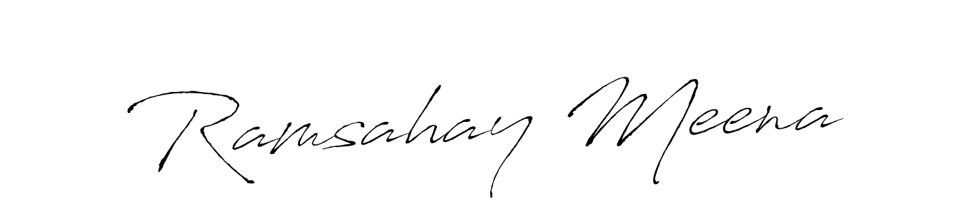 Use a signature maker to create a handwritten signature online. With this signature software, you can design (Antro_Vectra) your own signature for name Ramsahay Meena. Ramsahay Meena signature style 6 images and pictures png