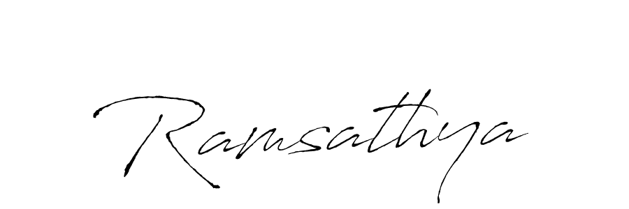 Design your own signature with our free online signature maker. With this signature software, you can create a handwritten (Antro_Vectra) signature for name Ramsathya. Ramsathya signature style 6 images and pictures png