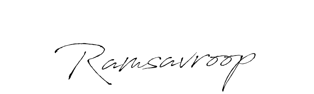 Also You can easily find your signature by using the search form. We will create Ramsavroop name handwritten signature images for you free of cost using Antro_Vectra sign style. Ramsavroop signature style 6 images and pictures png