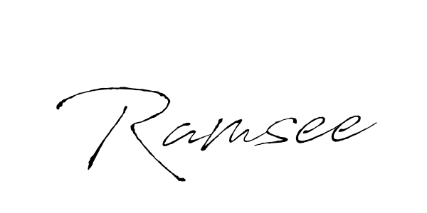 Ramsee stylish signature style. Best Handwritten Sign (Antro_Vectra) for my name. Handwritten Signature Collection Ideas for my name Ramsee. Ramsee signature style 6 images and pictures png