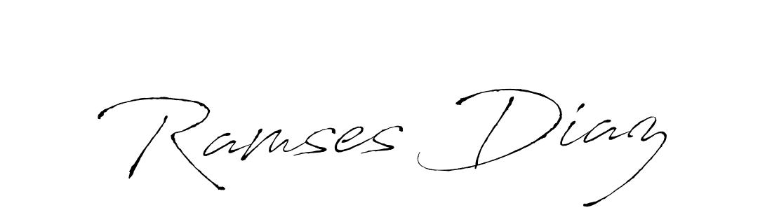 Make a beautiful signature design for name Ramses Diaz. With this signature (Antro_Vectra) style, you can create a handwritten signature for free. Ramses Diaz signature style 6 images and pictures png