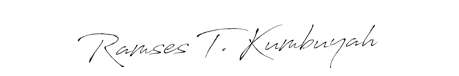 Design your own signature with our free online signature maker. With this signature software, you can create a handwritten (Antro_Vectra) signature for name Ramses T. Kumbuyah. Ramses T. Kumbuyah signature style 6 images and pictures png