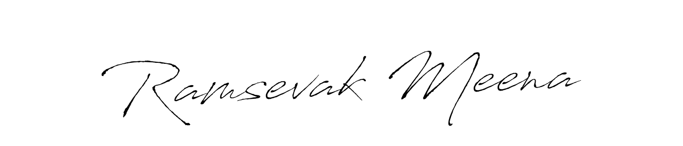 Similarly Antro_Vectra is the best handwritten signature design. Signature creator online .You can use it as an online autograph creator for name Ramsevak Meena. Ramsevak Meena signature style 6 images and pictures png