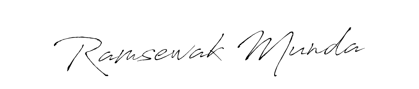 How to make Ramsewak Munda name signature. Use Antro_Vectra style for creating short signs online. This is the latest handwritten sign. Ramsewak Munda signature style 6 images and pictures png