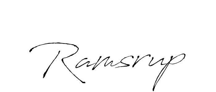 Create a beautiful signature design for name Ramsrup. With this signature (Antro_Vectra) fonts, you can make a handwritten signature for free. Ramsrup signature style 6 images and pictures png