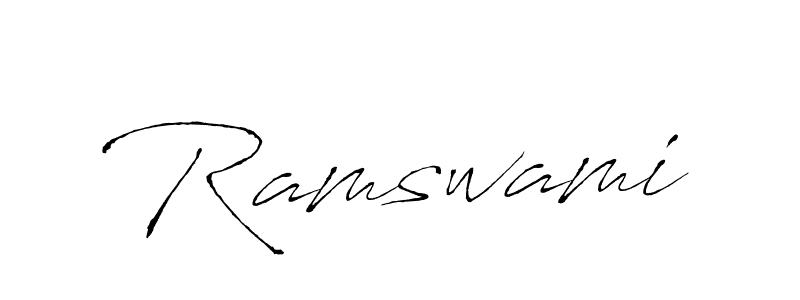 Use a signature maker to create a handwritten signature online. With this signature software, you can design (Antro_Vectra) your own signature for name Ramswami. Ramswami signature style 6 images and pictures png