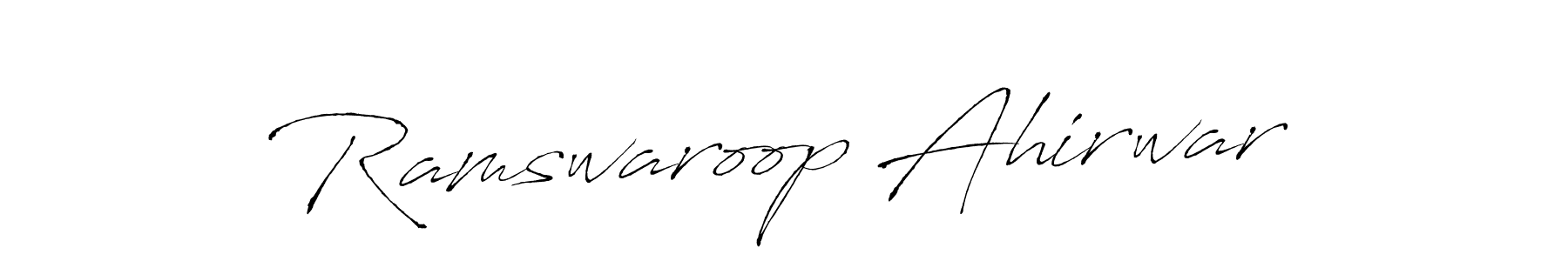Make a beautiful signature design for name Ramswaroop Ahirwar. With this signature (Antro_Vectra) style, you can create a handwritten signature for free. Ramswaroop Ahirwar signature style 6 images and pictures png