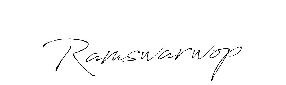 Design your own signature with our free online signature maker. With this signature software, you can create a handwritten (Antro_Vectra) signature for name Ramswarwop. Ramswarwop signature style 6 images and pictures png