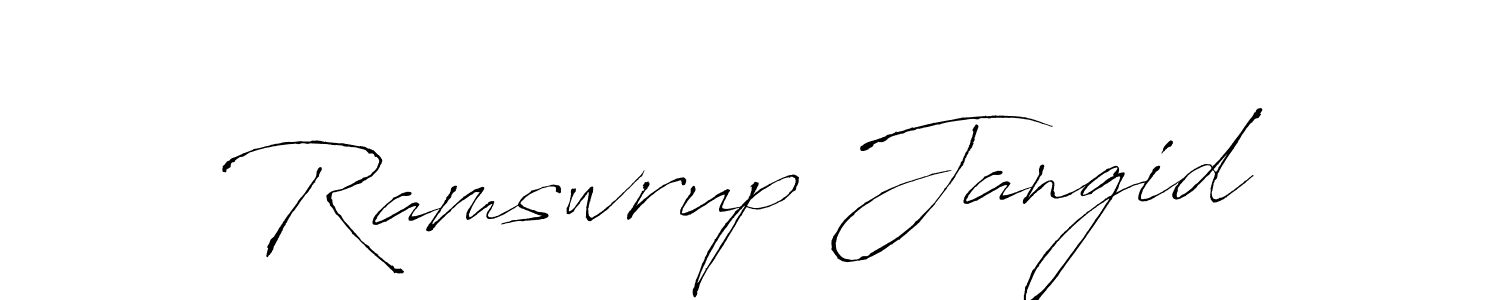 Similarly Antro_Vectra is the best handwritten signature design. Signature creator online .You can use it as an online autograph creator for name Ramswrup Jangid. Ramswrup Jangid signature style 6 images and pictures png