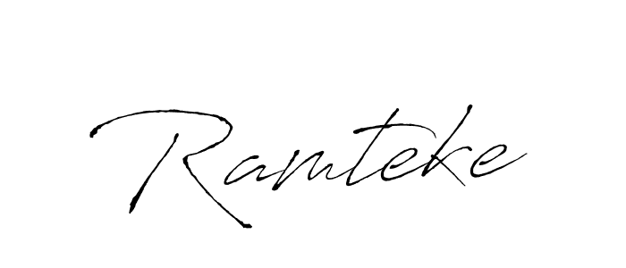 Use a signature maker to create a handwritten signature online. With this signature software, you can design (Antro_Vectra) your own signature for name Ramteke. Ramteke signature style 6 images and pictures png