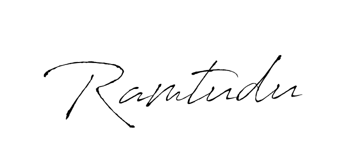 Design your own signature with our free online signature maker. With this signature software, you can create a handwritten (Antro_Vectra) signature for name Ramtudu. Ramtudu signature style 6 images and pictures png