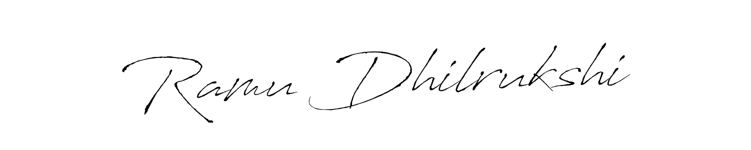 Use a signature maker to create a handwritten signature online. With this signature software, you can design (Antro_Vectra) your own signature for name Ramu Dhilrukshi. Ramu Dhilrukshi signature style 6 images and pictures png