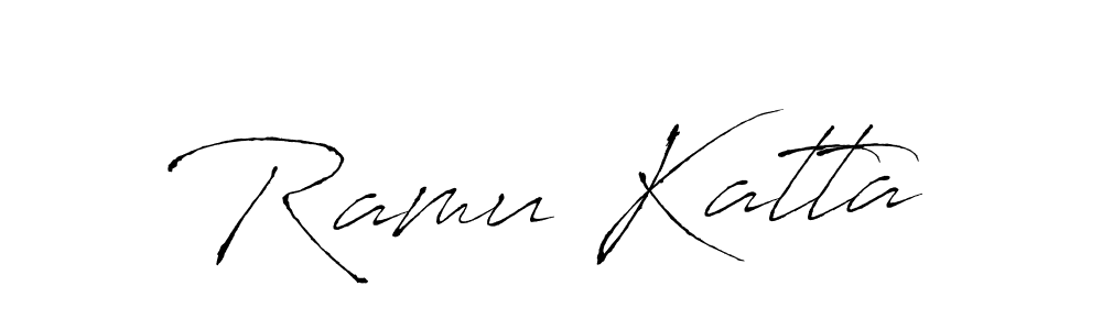 Create a beautiful signature design for name Ramu Katta. With this signature (Antro_Vectra) fonts, you can make a handwritten signature for free. Ramu Katta signature style 6 images and pictures png