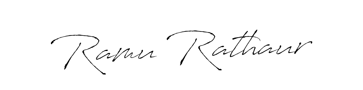 Design your own signature with our free online signature maker. With this signature software, you can create a handwritten (Antro_Vectra) signature for name Ramu Rathaur. Ramu Rathaur signature style 6 images and pictures png
