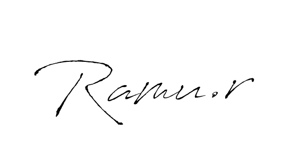 Also we have Ramu.r name is the best signature style. Create professional handwritten signature collection using Antro_Vectra autograph style. Ramu.r signature style 6 images and pictures png